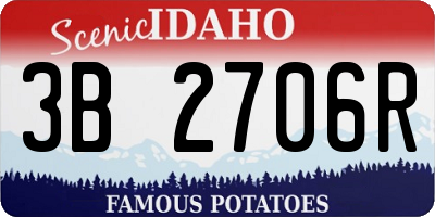 ID license plate 3B2706R