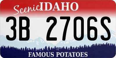 ID license plate 3B2706S