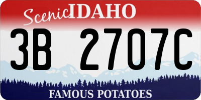 ID license plate 3B2707C