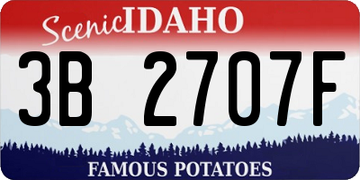 ID license plate 3B2707F