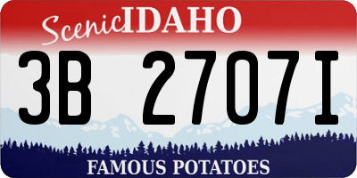 ID license plate 3B2707I