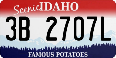 ID license plate 3B2707L