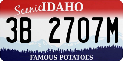 ID license plate 3B2707M