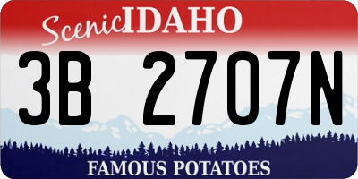 ID license plate 3B2707N