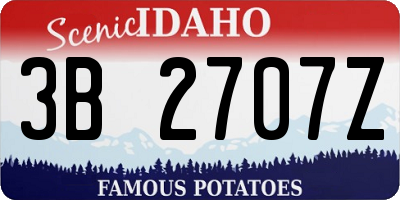 ID license plate 3B2707Z