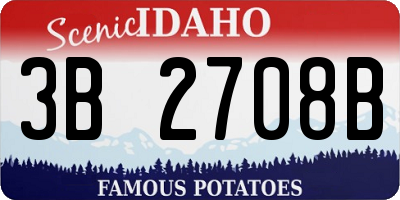ID license plate 3B2708B