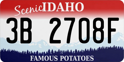ID license plate 3B2708F