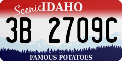 ID license plate 3B2709C