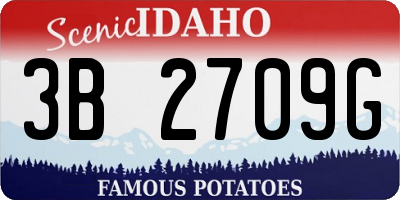 ID license plate 3B2709G