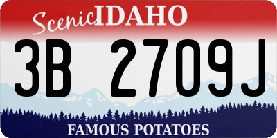 ID license plate 3B2709J