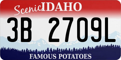 ID license plate 3B2709L