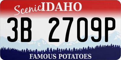 ID license plate 3B2709P