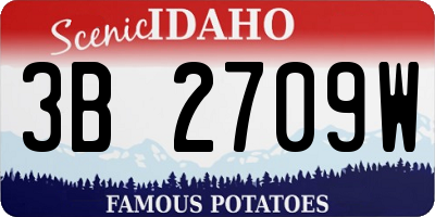 ID license plate 3B2709W