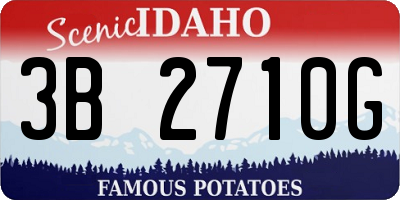 ID license plate 3B2710G