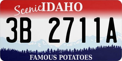 ID license plate 3B2711A