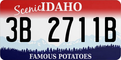 ID license plate 3B2711B