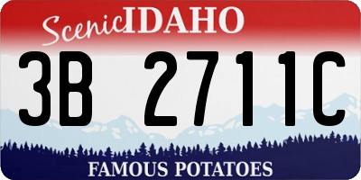 ID license plate 3B2711C