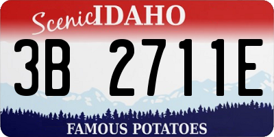 ID license plate 3B2711E