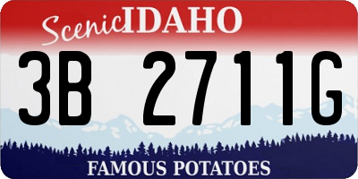 ID license plate 3B2711G