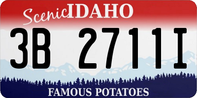 ID license plate 3B2711I