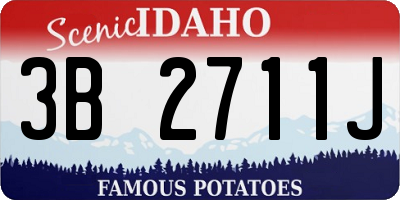 ID license plate 3B2711J