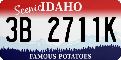 ID license plate 3B2711K