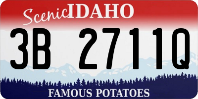 ID license plate 3B2711Q