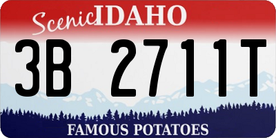 ID license plate 3B2711T
