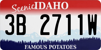 ID license plate 3B2711W