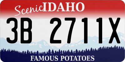 ID license plate 3B2711X