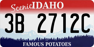 ID license plate 3B2712C