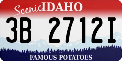 ID license plate 3B2712I