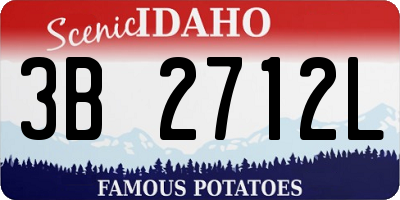 ID license plate 3B2712L