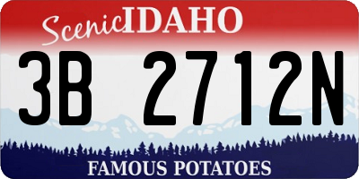 ID license plate 3B2712N