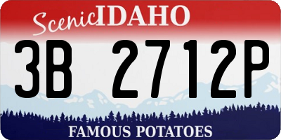 ID license plate 3B2712P