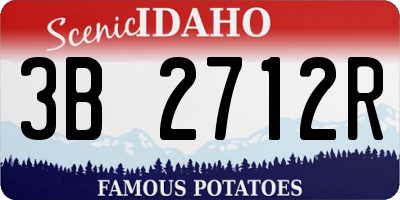 ID license plate 3B2712R