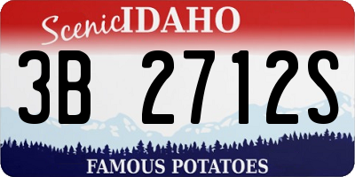 ID license plate 3B2712S