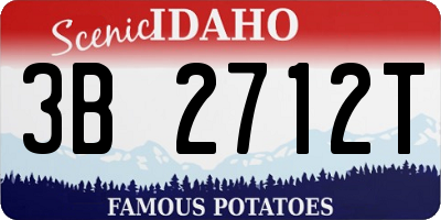 ID license plate 3B2712T