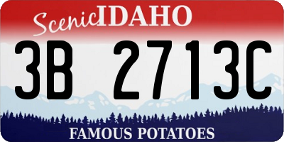 ID license plate 3B2713C
