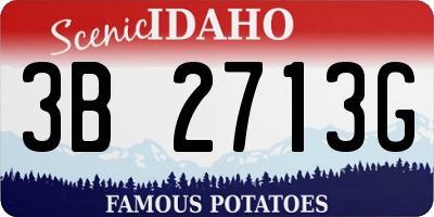 ID license plate 3B2713G