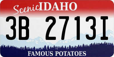 ID license plate 3B2713I