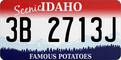 ID license plate 3B2713J