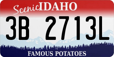 ID license plate 3B2713L