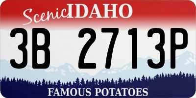 ID license plate 3B2713P