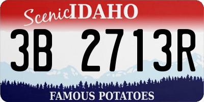 ID license plate 3B2713R