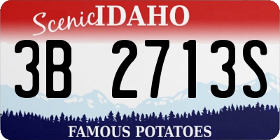 ID license plate 3B2713S