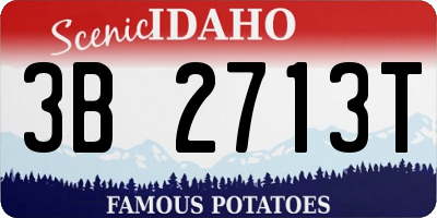 ID license plate 3B2713T