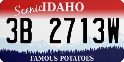 ID license plate 3B2713W