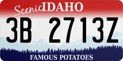 ID license plate 3B2713Z