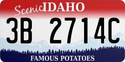 ID license plate 3B2714C